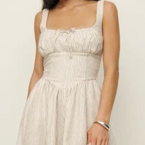 Pretty Striped Cream Dress NWOT